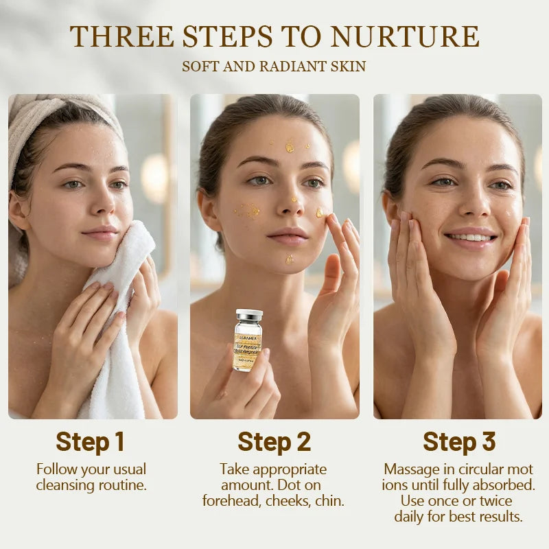 Peptide Gold Ampoule – Hyaluronic Acid Facial Essence Booster