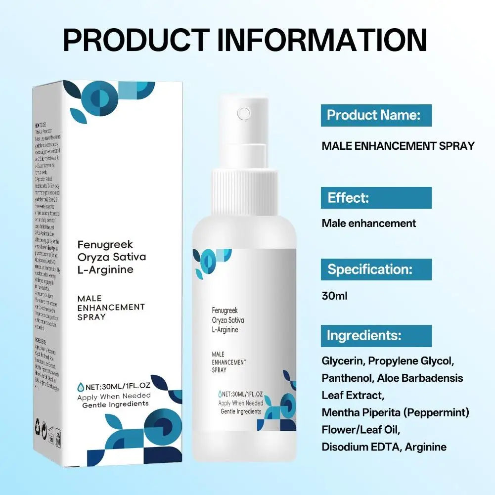 Herbal Men's Enhancement Spray 30ml – Fast-Absorbing Formula Men's Care Spray Oasis Select