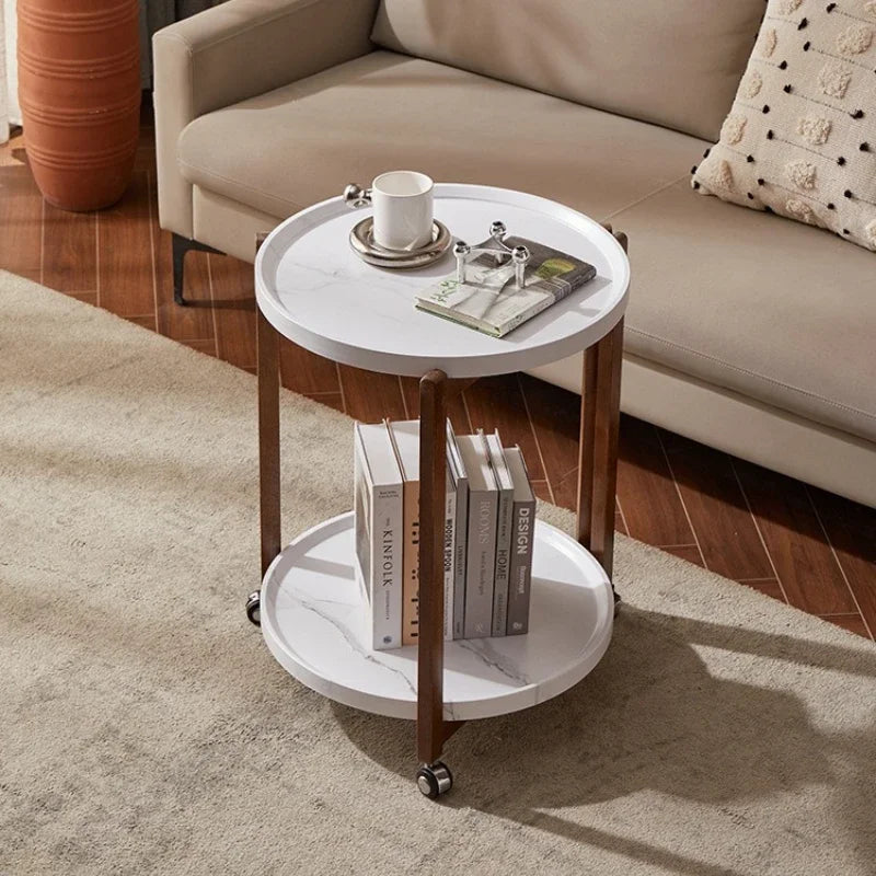 Multi-functional Movable trolley side table Living room coffee table Movable coffee table sturdy and durable Oasis Select