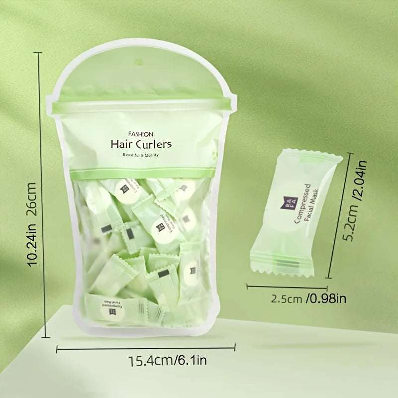 50-Pack Disposable Compressed Facial Mask Sheets | Non-Woven Compressed Face Mask Oasis Select