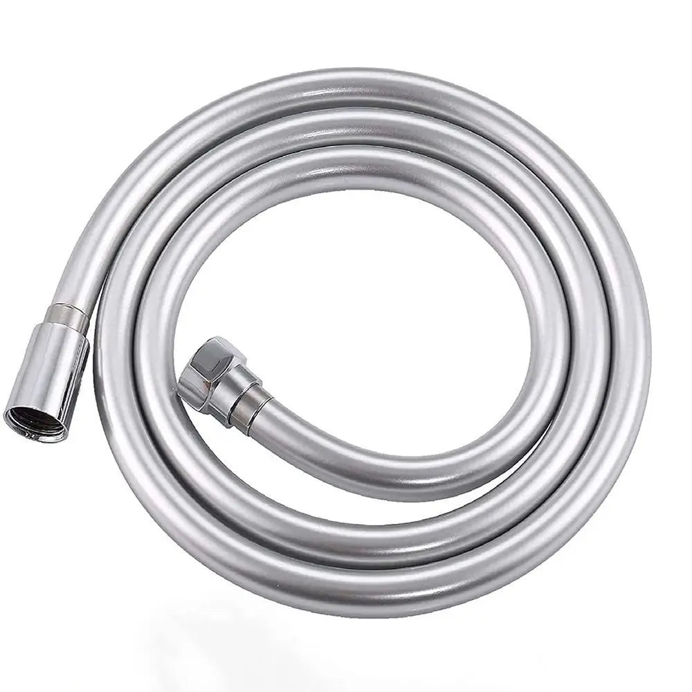 1.5/2/3meter Telephone Line Anti-wrap Spring Shower Hose Toilet Bidet Bath Sprayer Connect Pipe Water Plumbing Oasis Select silver 1.5 meters