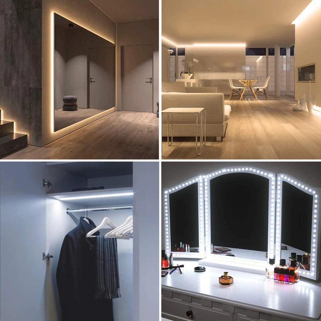1-5M Light Strip USB Powered 5V Diode Tape for Kitchen Cabinet Wardrobe StudyTable Wall Lighting Decor TV Mirror Background Lamp Oasis Select