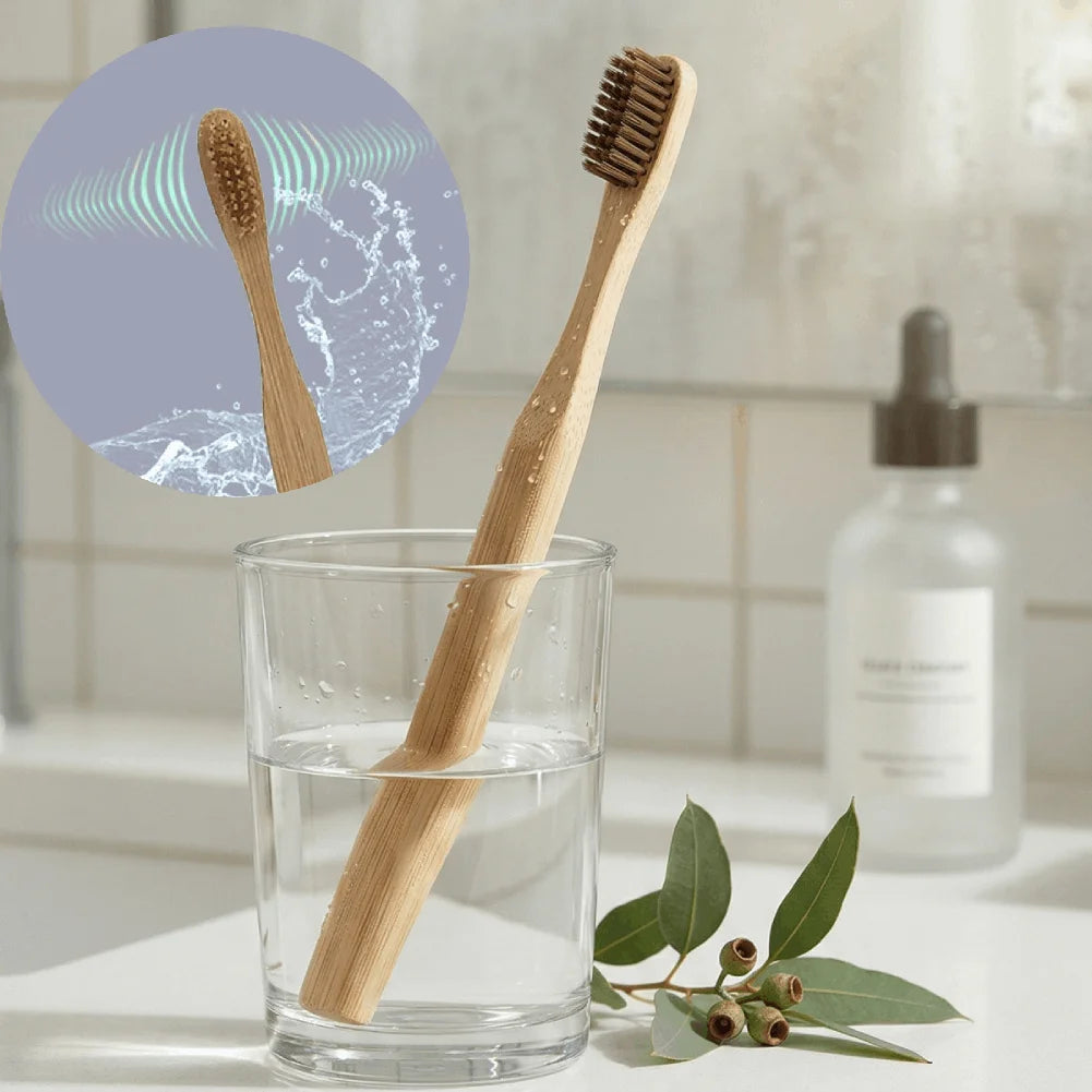 Eco Bamboo Charcoal Toothbrush – Soft Bristle 1 or 50 Pack Bamboo Toothbrush Oasis Select