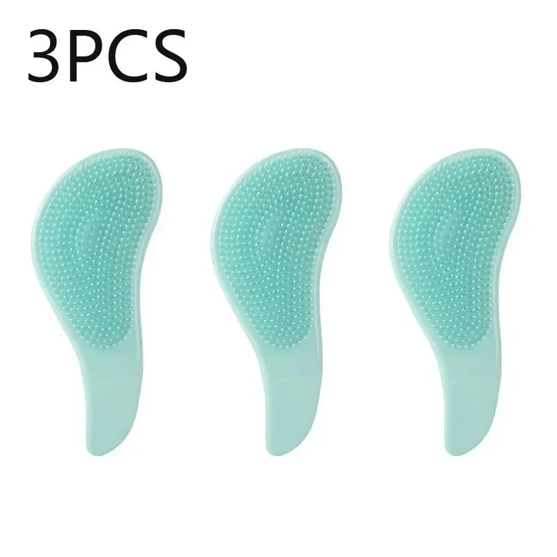 3/6Pcs Comb Anti-static Massage Hair Brush Tangle Detangle Air Cushion Hair Brush Comb Salon Barber Hair Styling Tools Oasis Select 3PCS Green