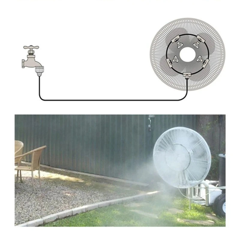 Outdoor Misting Fan Kit, Spray Ring 9.8FT (3Meter) Misting Line For Cooling System, For Cool-Ing Outdoor(Black) Accessories Oasis Select