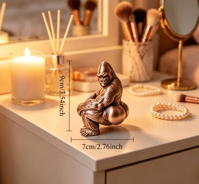 Humorous Gorilla Butt Figurine 3D Printed Miniature Interesting Dancing Gorilla Home Desktop Ornaments Decor Animal Statue Gifts Oasis Select Dancing gorilla2