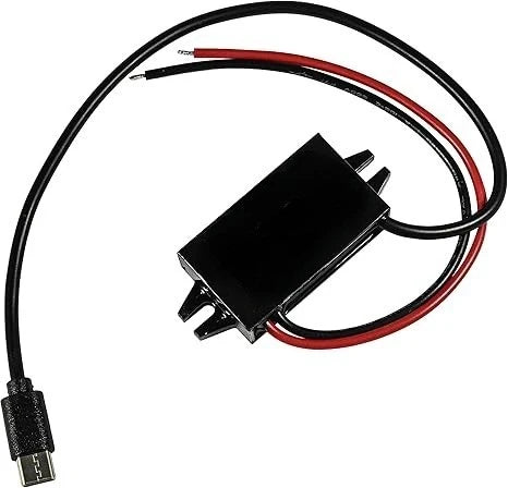 DC/DC Step Down Converter 12/24V To 5V 3A With Micro USB Male Connector Power Supply Adapter Compatible With Ring Alarm keypad Oasis Select Type-C 12 24V 5V 3A