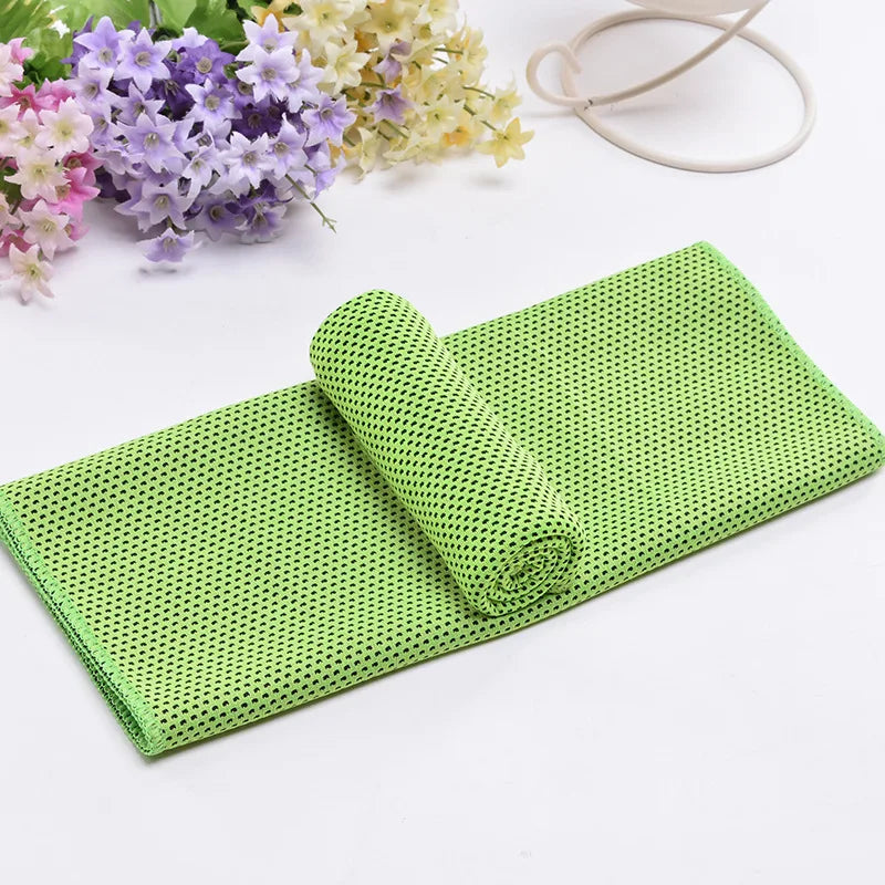 Sports Cooling Towel Ice Cold Wipe Sweat Towel Quick Dry Water Absorbent Swimming Towels Gym Sports Fitness Towel Ice Towels Oasis Select Green-30x90