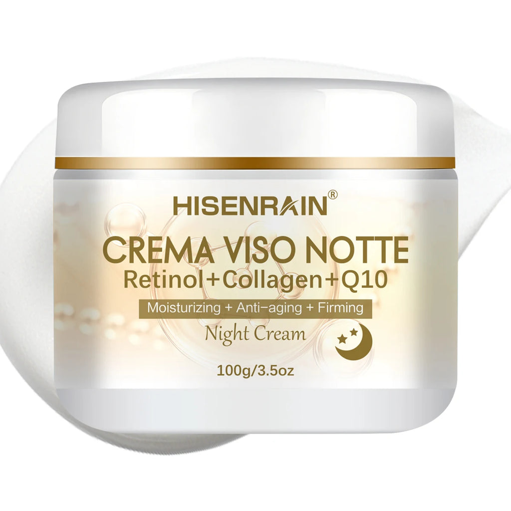 HISENRAIN Retinol Collagen Night Cream for Anti-Aging & Skin Firming - Intensive Moisturizing Skincare Treatment. Oasis Select 100g