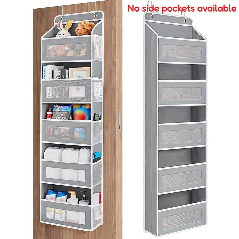 1PC Hanging Storage Bag with Pockets Over The Door Wall Mounted Storage Rack for Household Space Saving Hanging Organizer Home Oasis Select Light Grey