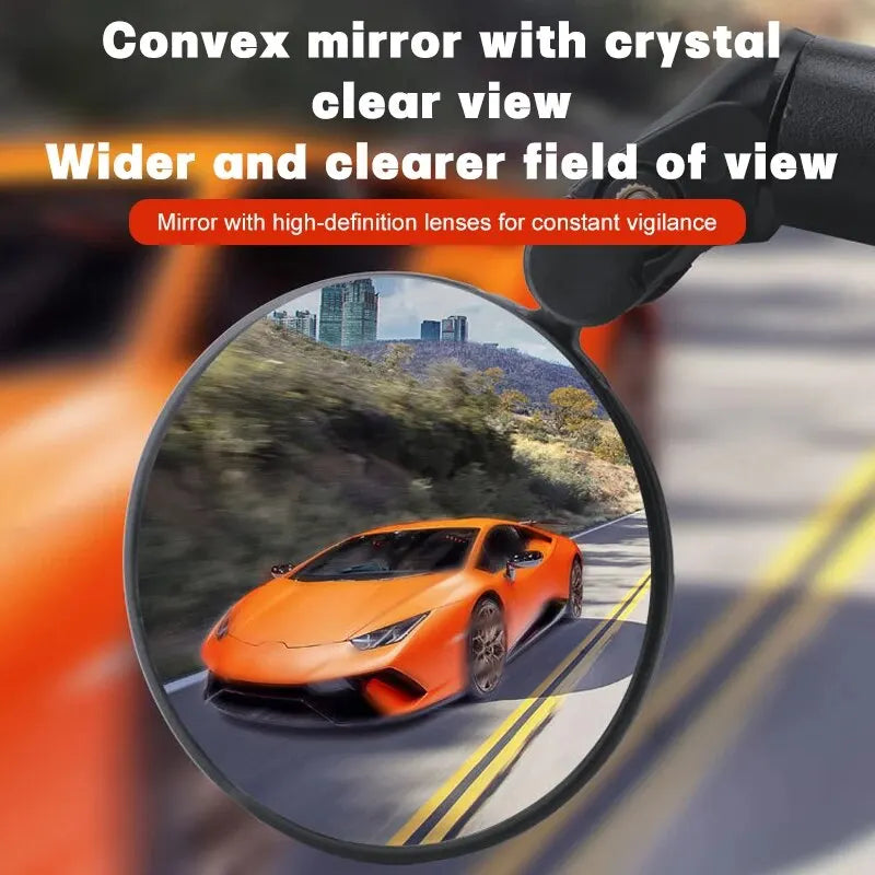 2PCS Universal Bicycle Rearview Mirror Adjustable Rotate Wide Angle Cycling Handlebar Rear View Mirrors for MTB Road Accessories Oasis Select