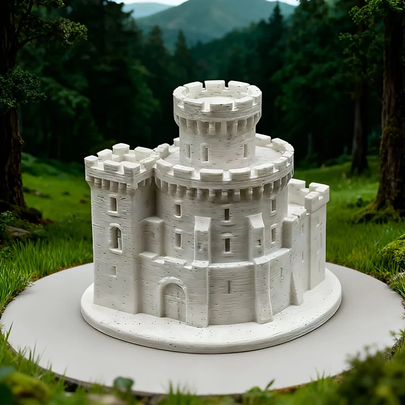 3D Printed Mini Medieval Gothic Ruin Castle Model Tabletop RPG Terrain Craft Diorama Photography Prop Miniature Castle Decor Oasis Select