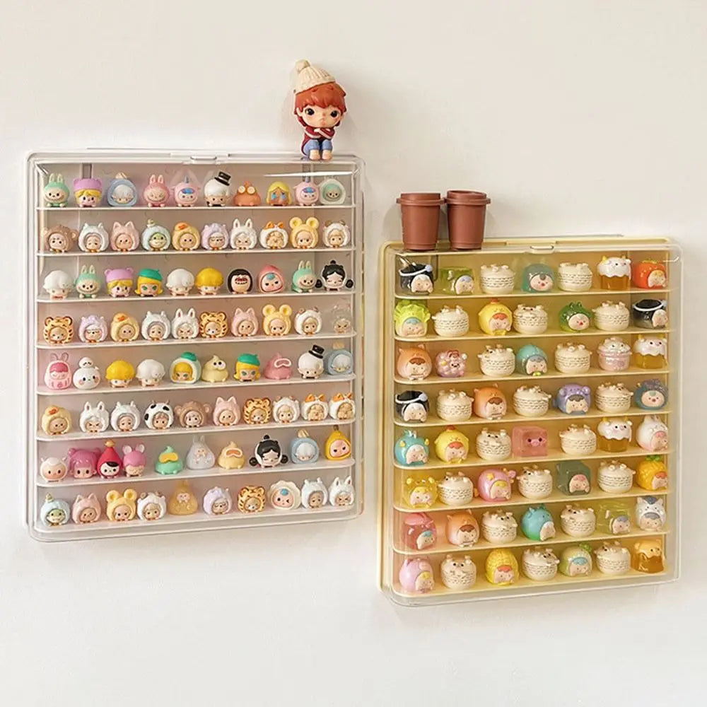 Storage Box 8 Layers Large Space Display Cabinet Hanging Wall Mounted Acrylic Transparent Lid Dolls Showing Box Oasis Select