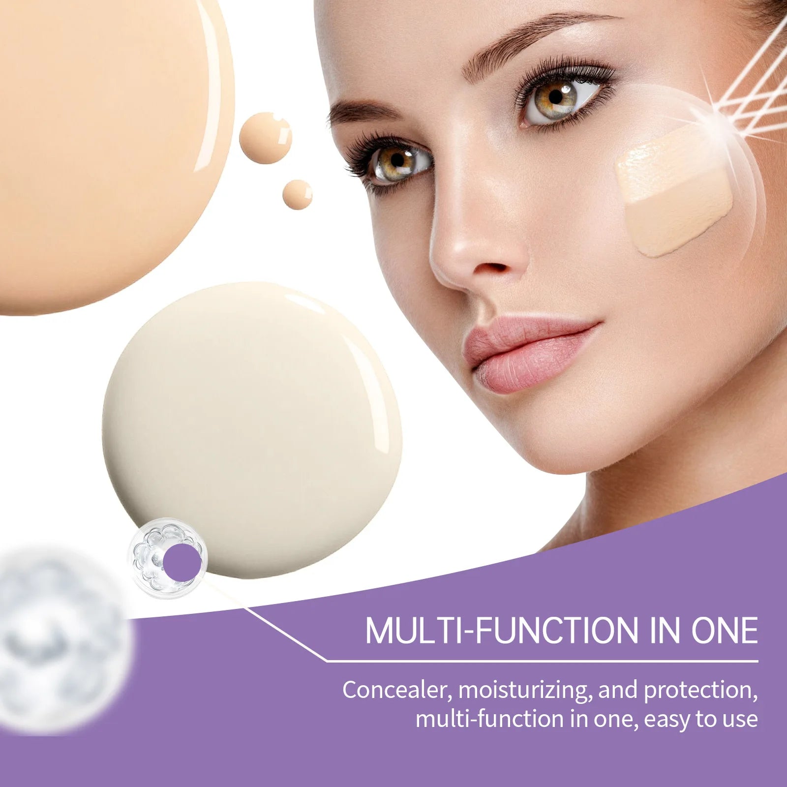 Facial Concealer BB Cream Moisturizing Brightening Skin High Coverage Waterproof Lasting Base Makeup Liquid Foundation Cosmetics Oasis Select