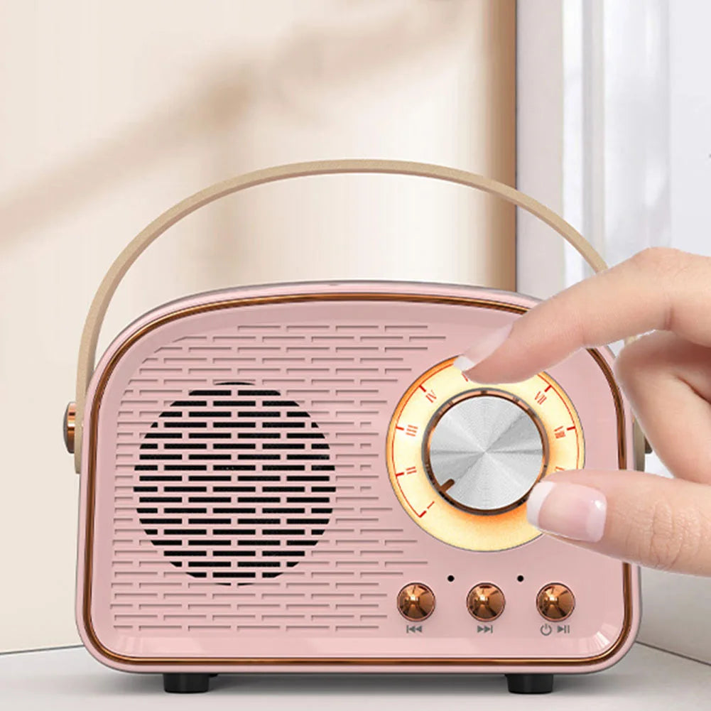 Portable Retro Wireless Speaker Bluetooth-compatible Cute Loudspeaker With FM Radio Speaker Music Stereo Sound Oasis Select