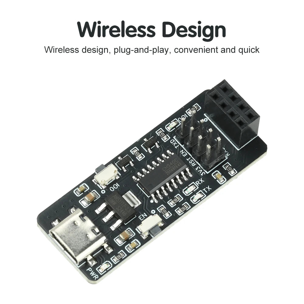 ESP-01/01S Wireless Transparent Transmission Module ESP8266 Serial to WiFi Adapter Module USB Converter Adapter Type-C Interface Oasis Select