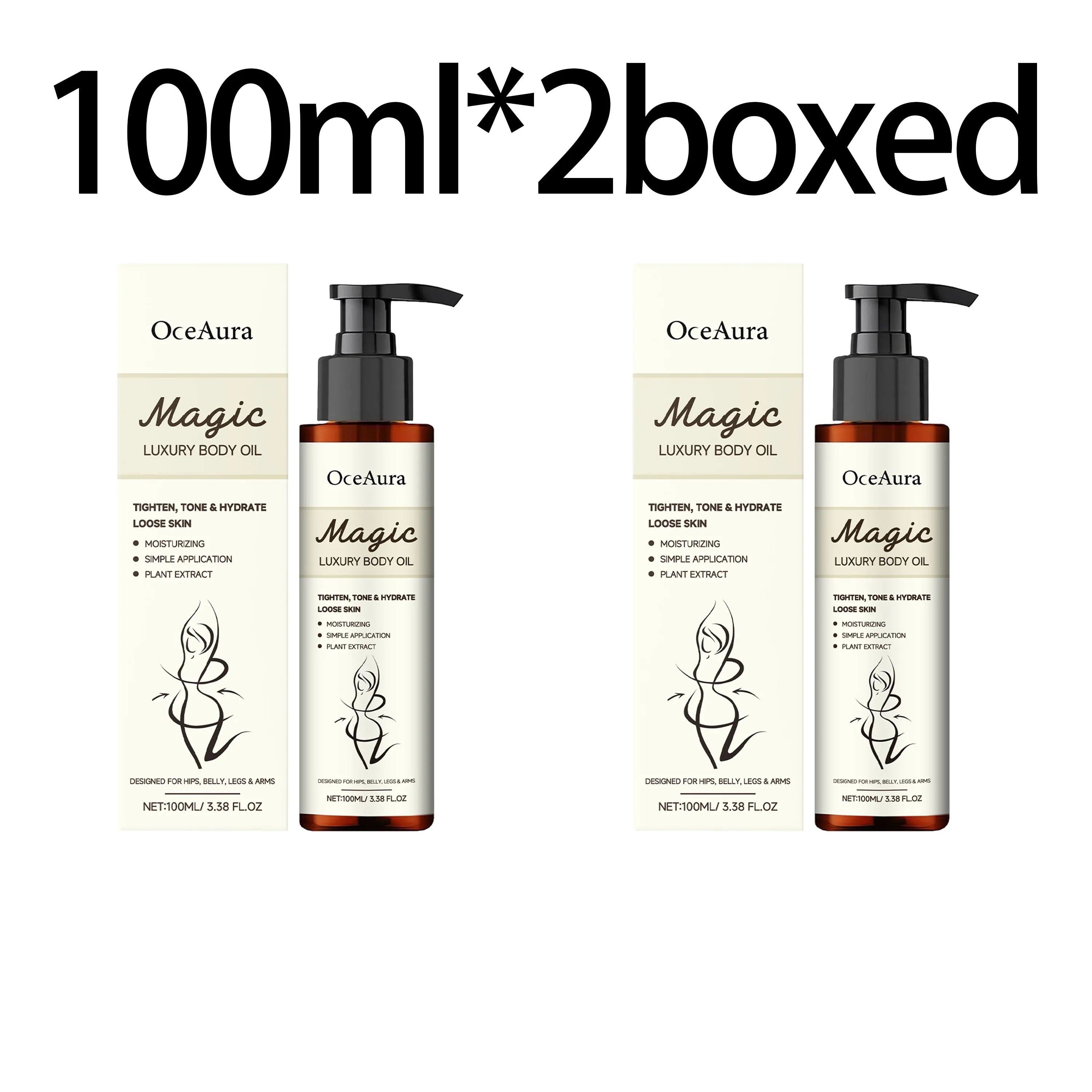 Bouncy Body Oil Moisturizing Anti Cellulite Firming Fade Fine Line Improve Sagging Body Refreshing Hydrate Firming Body Oil Oasis Select 100mlX2boxed