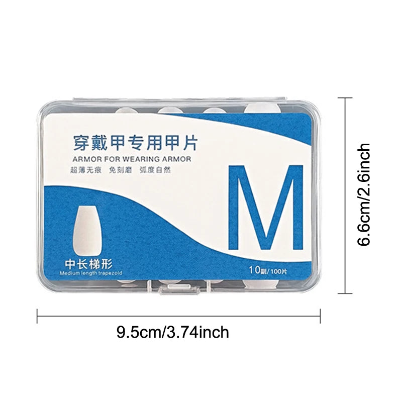100pcs Press On Nail Tips Full Cover Ultra-Thin False Nails Patches Gel Nails Extension System Clear Fake Nails Art Accessories Oasis Select