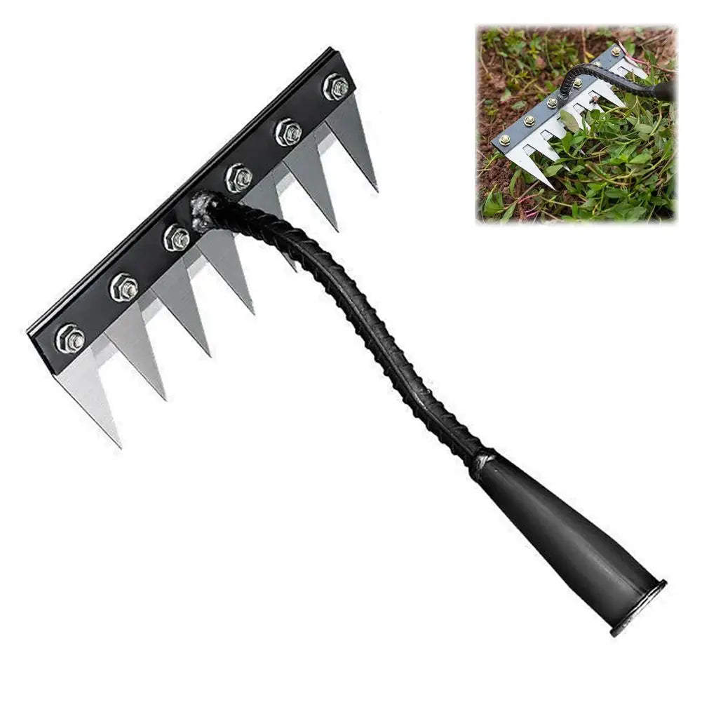 Metal Garden Rake 5–8 Teeth | Soil Loosening & Weeding Tool