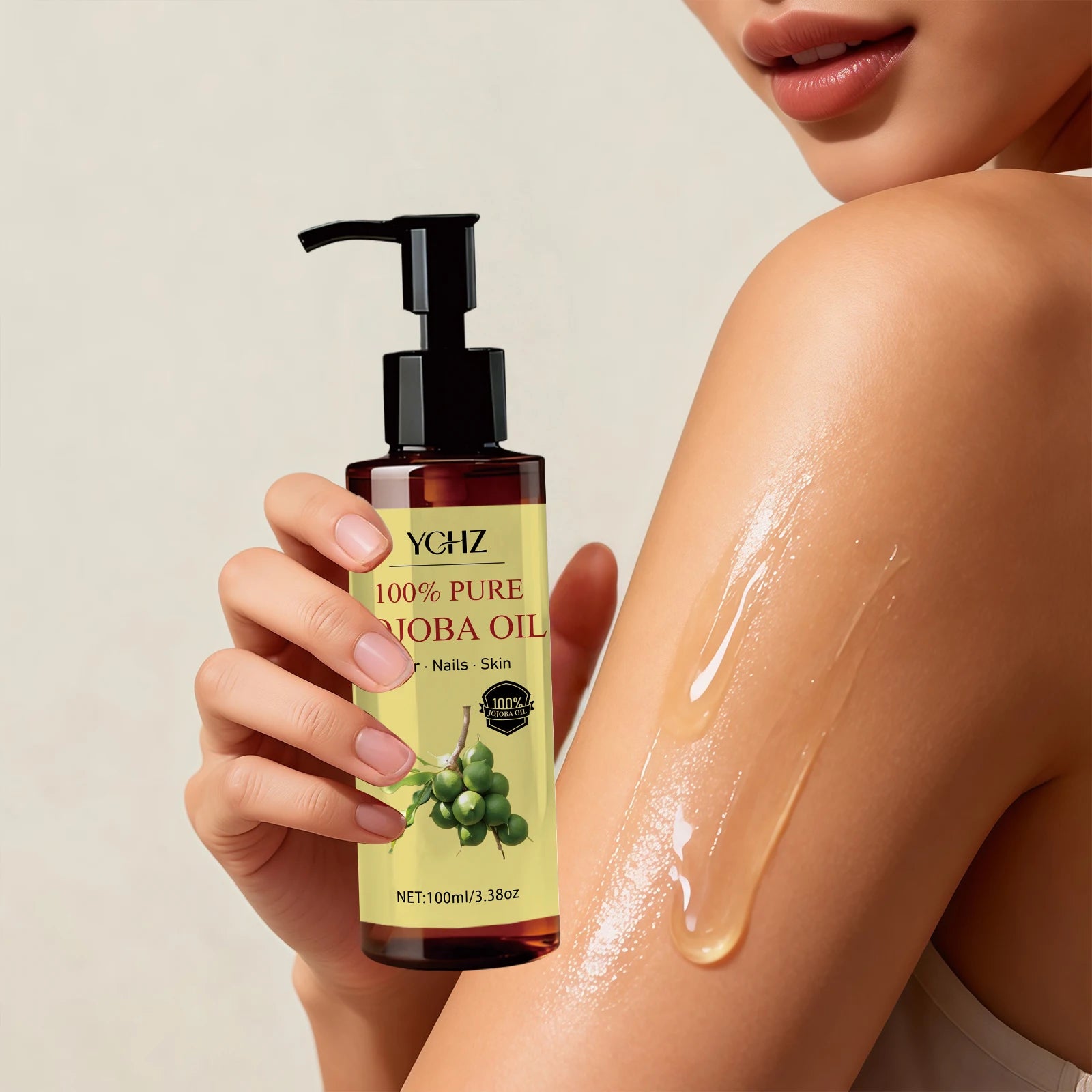 YCHZ Pure Jojoba Oil – Skin, Hair, Body & Eyelash Care 100ml