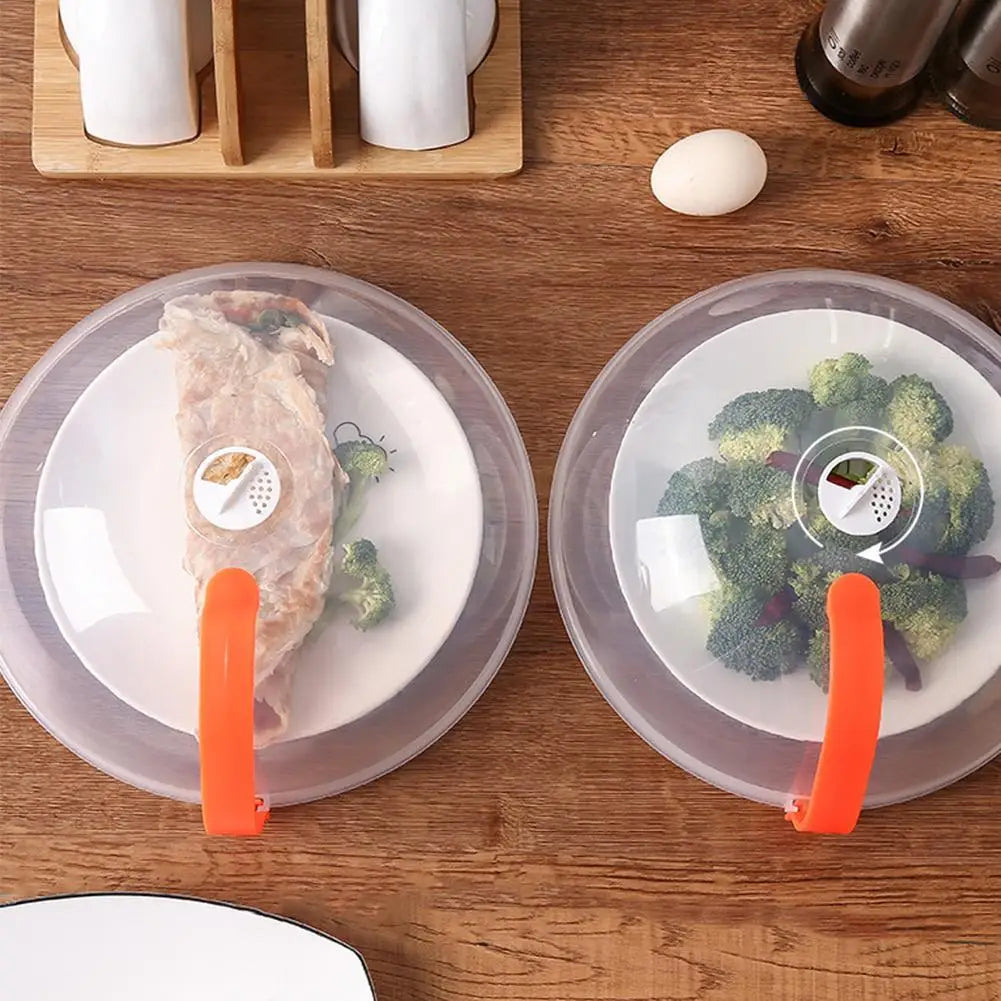 Microwave Food Cover Heat-resistant Food Splatter Guard Microwave Oven Pan Lid Plate Stove Cover Transparent Anti-Splash Cover Oasis Select