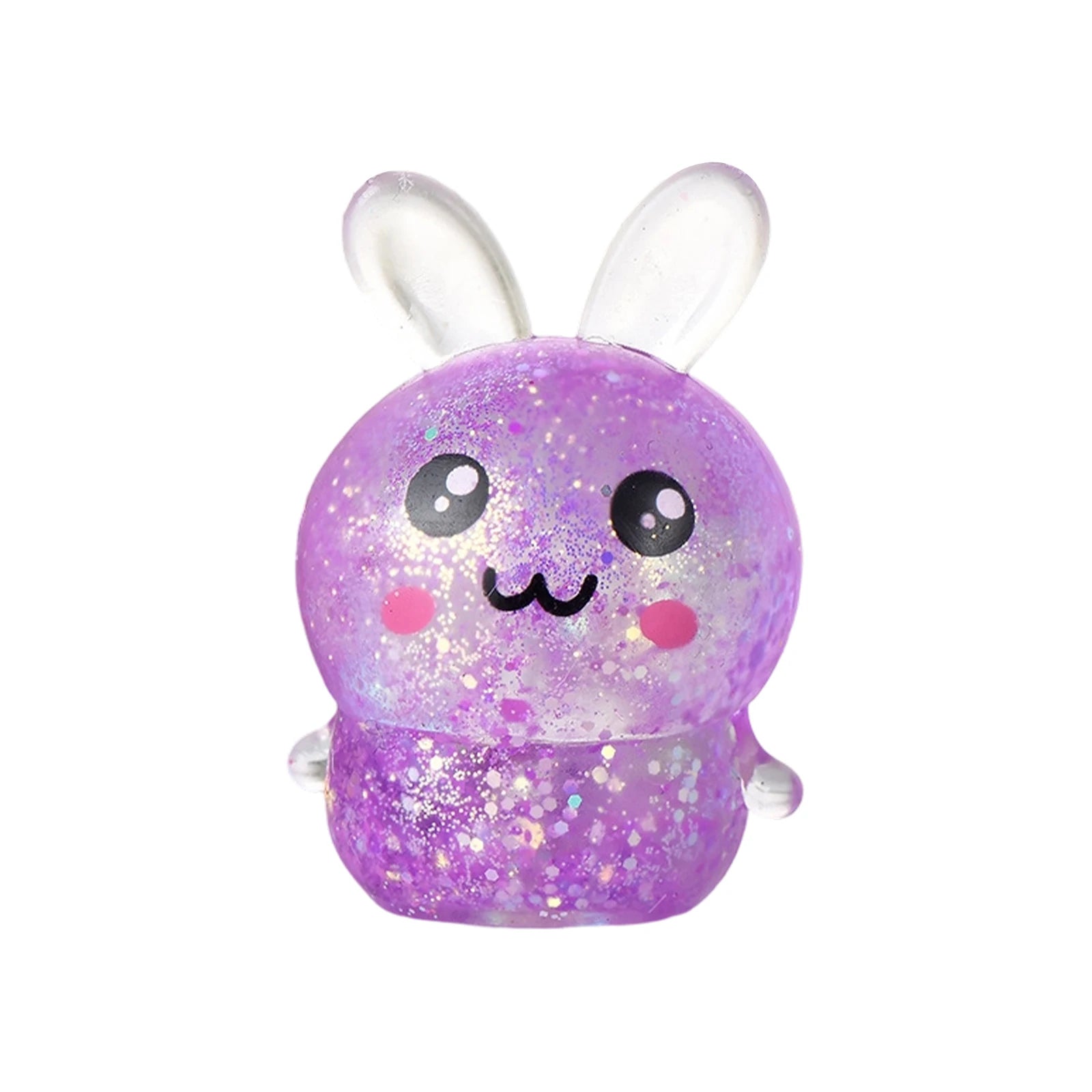 1PCS Squishy Bunny Stress Balls with Light Stress Relief Toy Girls Kids Fidget Toys Colorful Rabbit for Easter Basket gifts Oasis Select Purple One Size