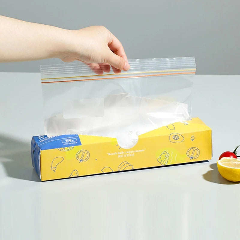 WISH 30 Small & 45 Large Food Storage Bags - Freezer Safe Self-Sealing Food Preservation Bags Oasis Select