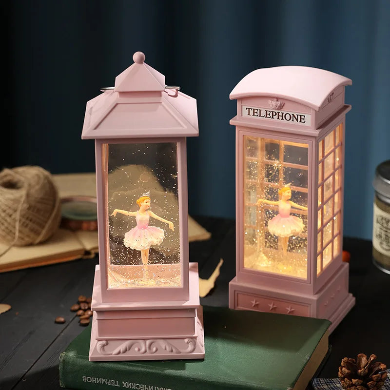 Rotating Ballet Snowflake Music Box Music Box Crystal Ball Dancing Girl Girl Birthday Gift Ornaments Music Box Oasis Select