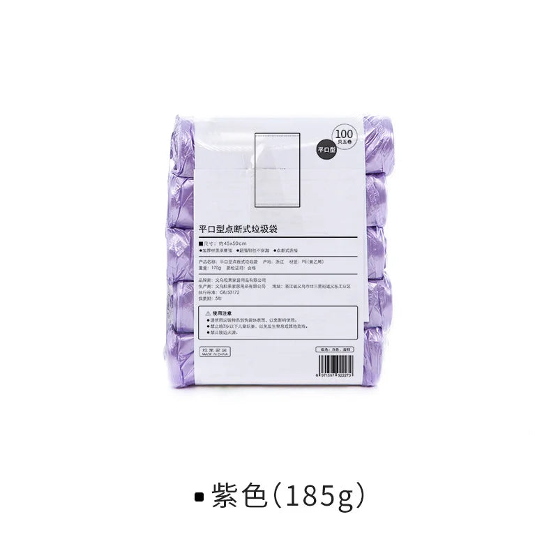 5rolls/pack Multiple Colors Portable Plain Garbage Trash Bag Garbage Can Liners For Bathroom Restroom Bedroom Office Toilet Oasis Select PURPLE 45x50cm 1 pack|Other