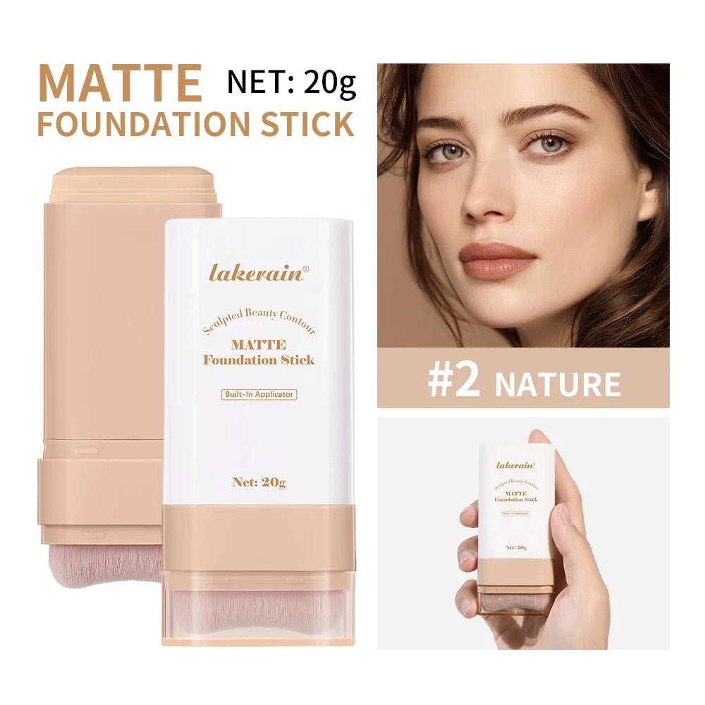 Concealing Foundation Stick 5 Shades With Built-In Brush Brighten Lightweight And Waterproof Formula Face Contour Stick Makeup Oasis Select 2Nature