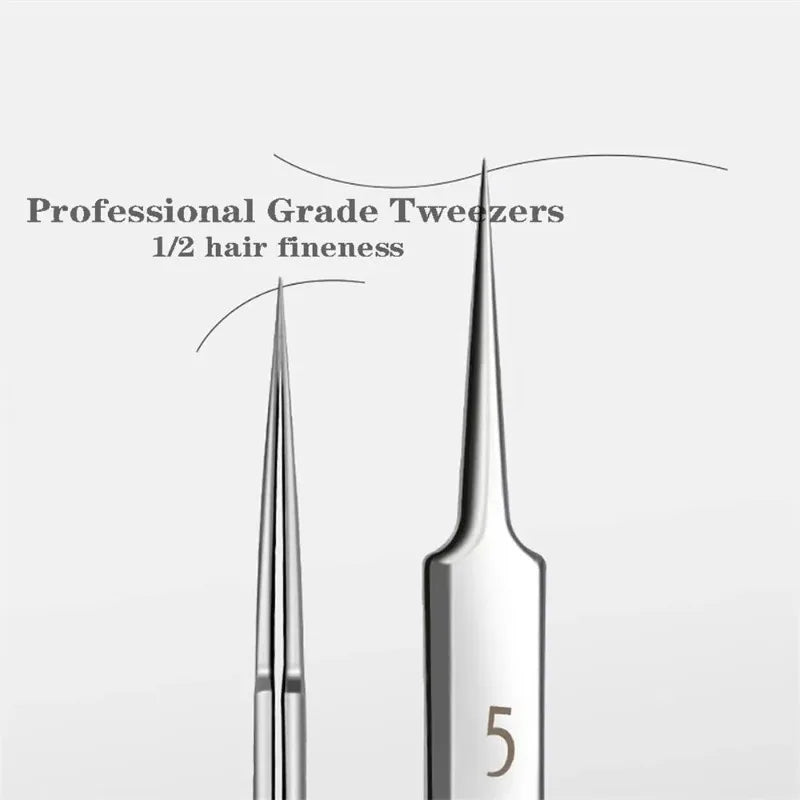 German Ultra-fine No. 5 Cell Pimples Blackhead Clip Tweezers Beauty Salon Special Scraping & Closing Artifact Acne Needle Tools Oasis Select