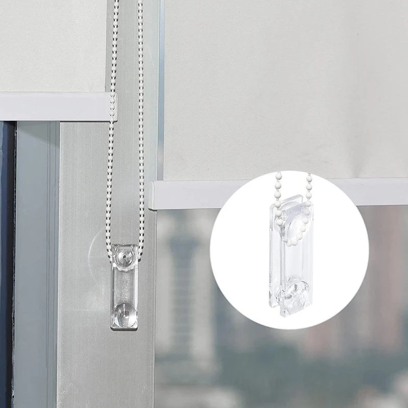 8cm Clear Roller Blind Pull Handle | Bead Chain Weight Pendant