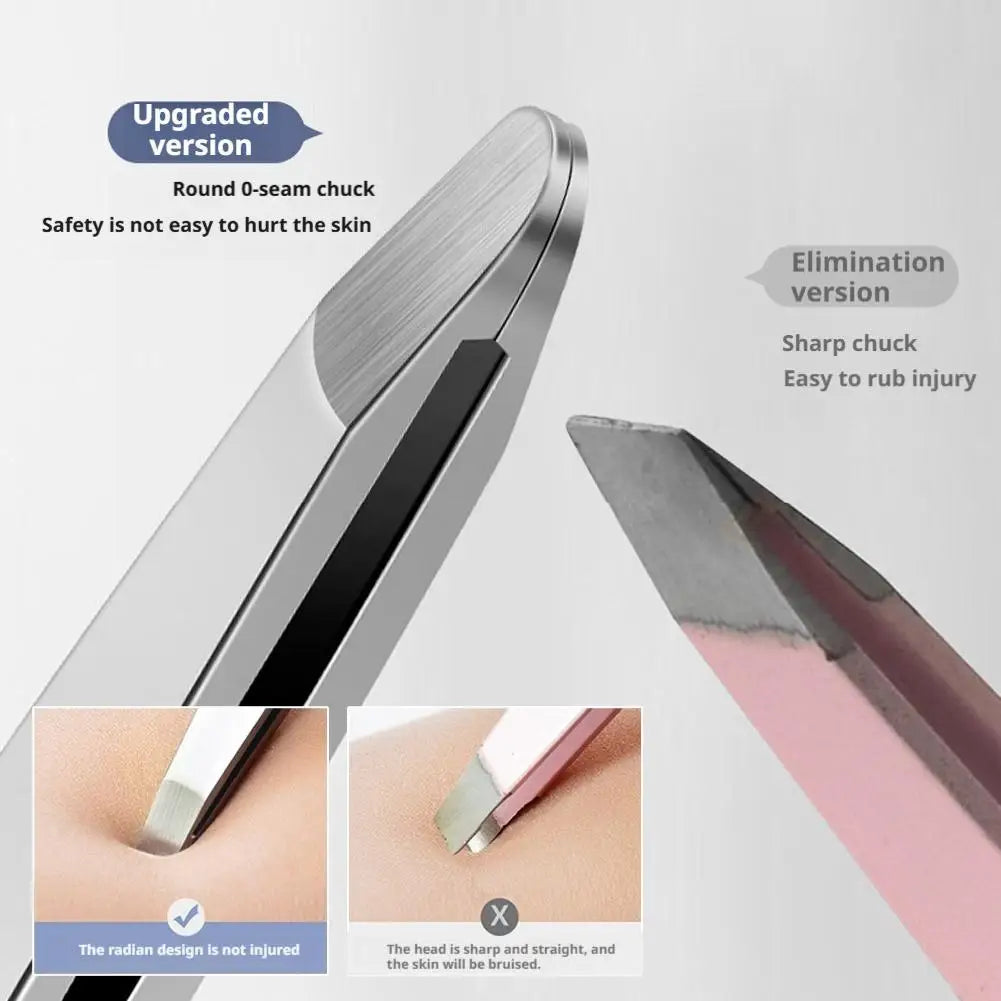 Stainless Steel Rounded Tip Tweezers – Eyebrow & Hair Removal