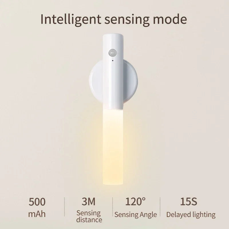 Motion Sensor LED Night Light – Rechargeable Magnetic Wall Lamp Motion Sensor Night Light Oasis Select