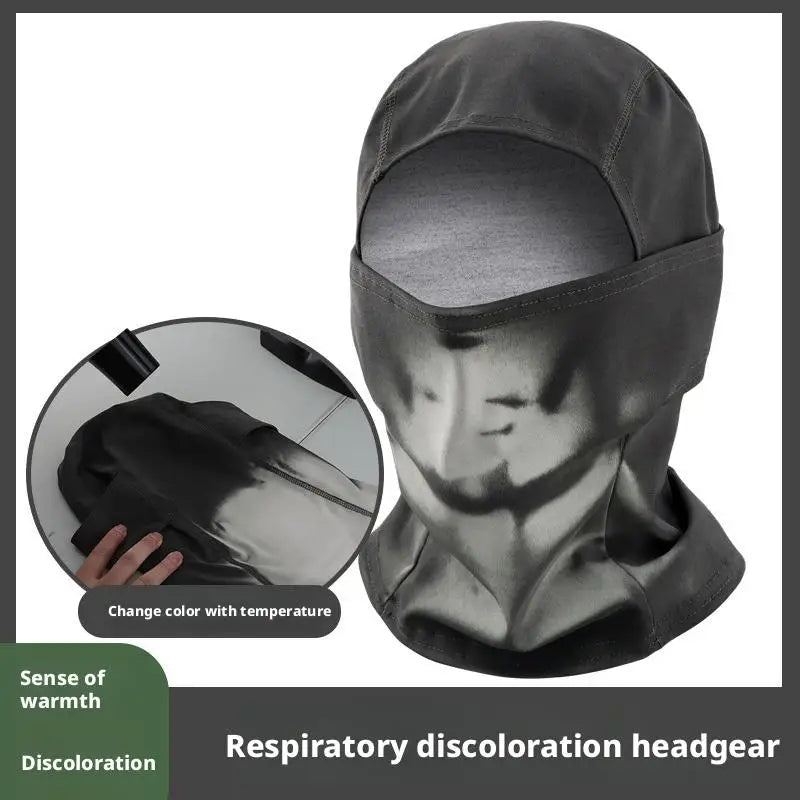 NEW Winter Warmth Temperature Sensitive Breathing Color Changing Balaclava Mask Outdoor Headgear Gradient Color Changing Thermal Oasis Select