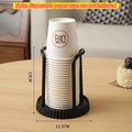 1PCS Paper Cup Holder Household Disposable Cup Storage Rack Multifunctional Desktop Coffee and Milk Tea Cup Storage Rack Oasis Select Black