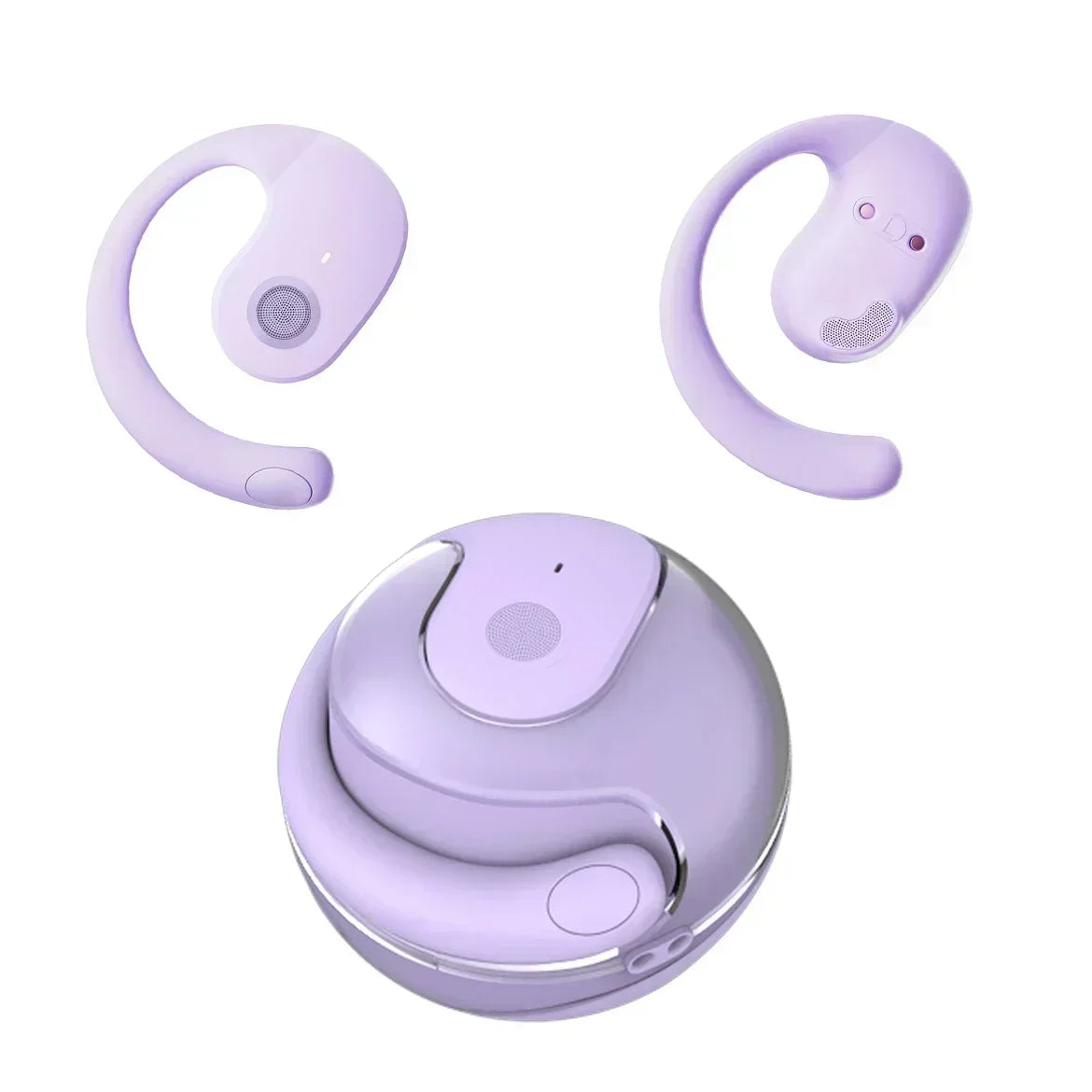 Wireless Headphones Comfortable Ear Hook Touch Control Earbuds with Mic Wireless Bluetooth Headset Phone Earphones Game Oasis Select purple