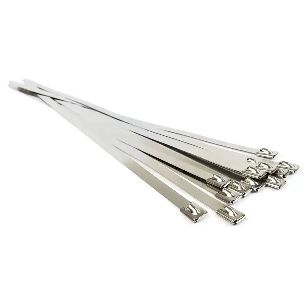Silver Heavy Duty 304 Stainless Steel Cable Ties Tight Self-Locking Cable Zip Tie 4.6mm Exhaust Wrap Locking Ties Multi-Purpose Oasis Select