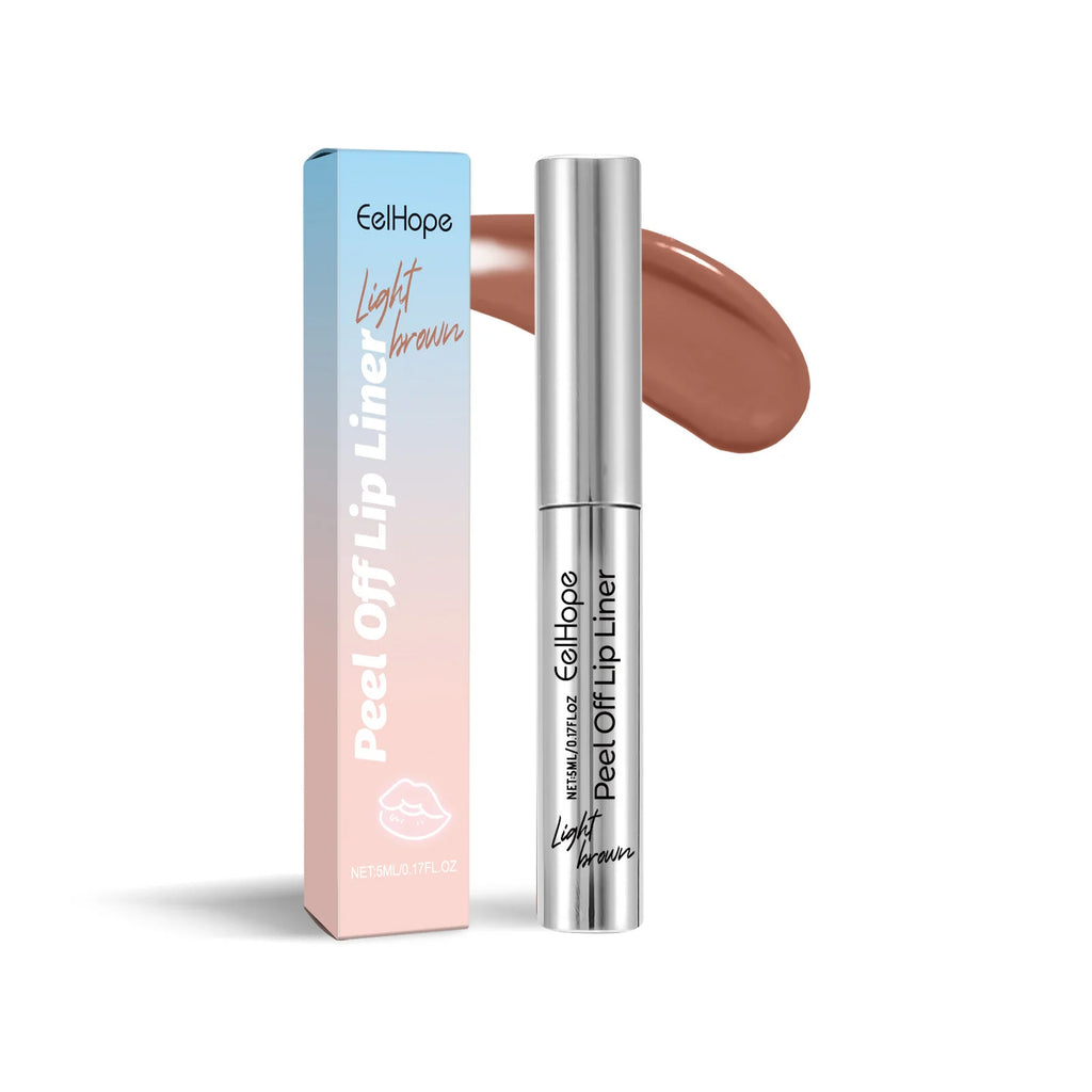 Eelhope Peel-Off Lip Liner – Waterproof Matte Tint Lip Stain Peel-Off Lip Liner Oasis Select Light Brown