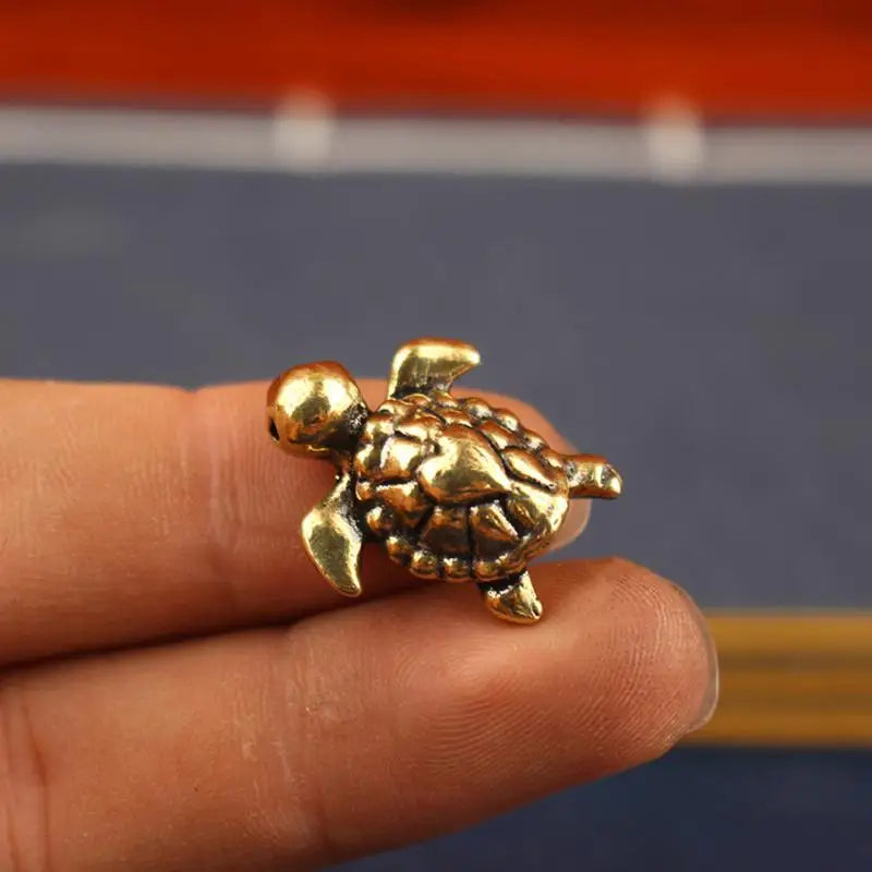 Brass Turtle Figurine – Vintage Tortoise Statue for Home & Desk Decorative Figurine Oasis Select