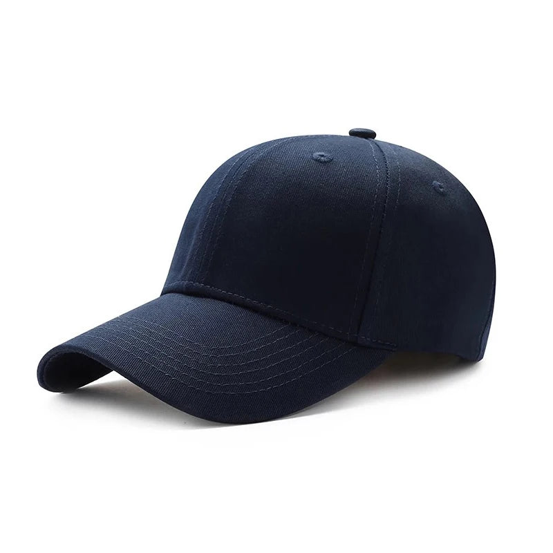 Simple Solid Color Unisex Hat Plain Curved Sun Visor Hat Outdoor Dustproof Baseball Cap Adjustable Leisure Caps Men Women Oasis Select Navy blue