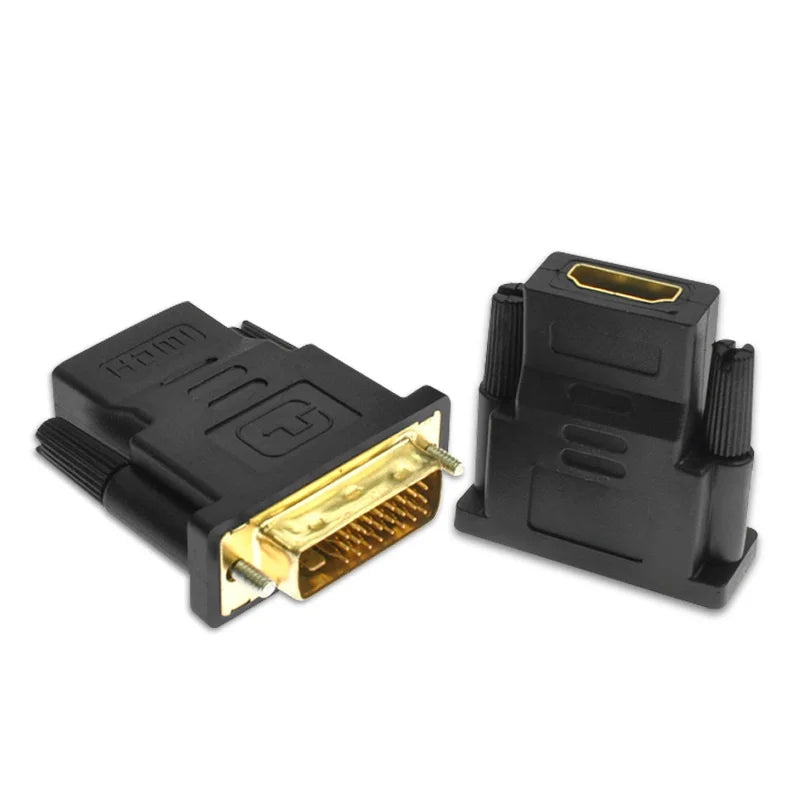 Bi-Directional DVI 24+1 to HDMI HDTV-Compatible Cable Adapter HDMI Female to DVI Male1080P HD Converter for PC Laptop TV Box Oasis Select