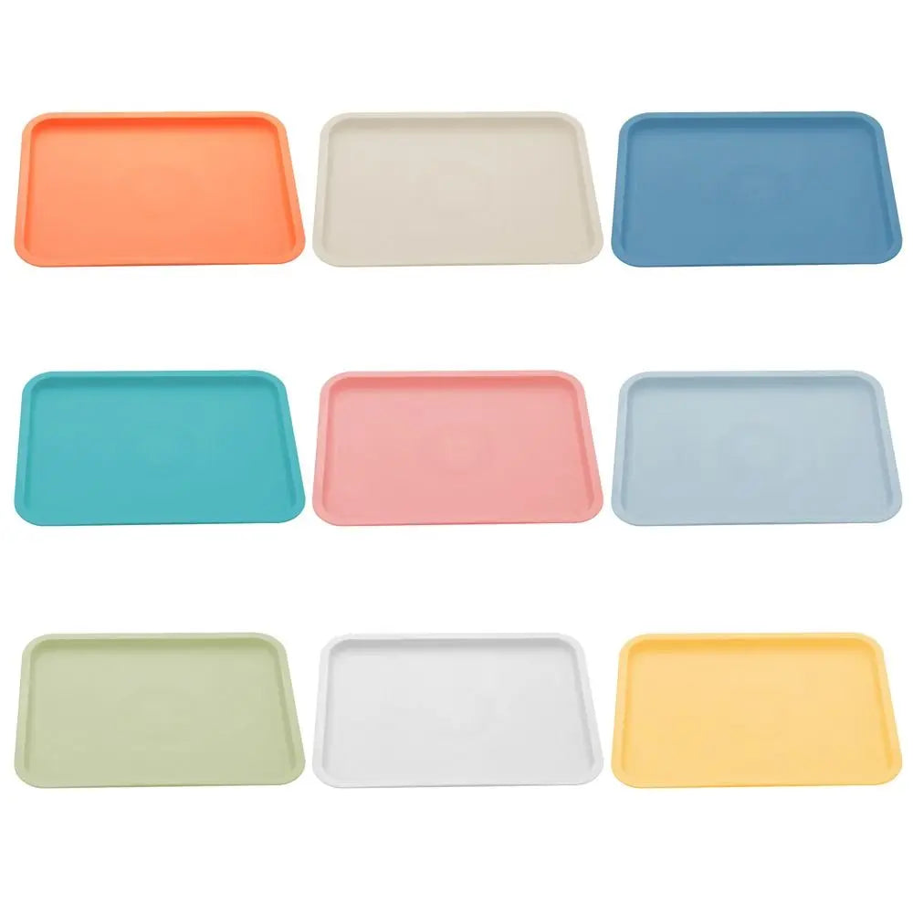 Northern Europe Plastic Storage Tray Multicolor Rectangular Food Bread Pan Hotel Service Tray Dessert Pallet Kitchen Supplies Oasis Select