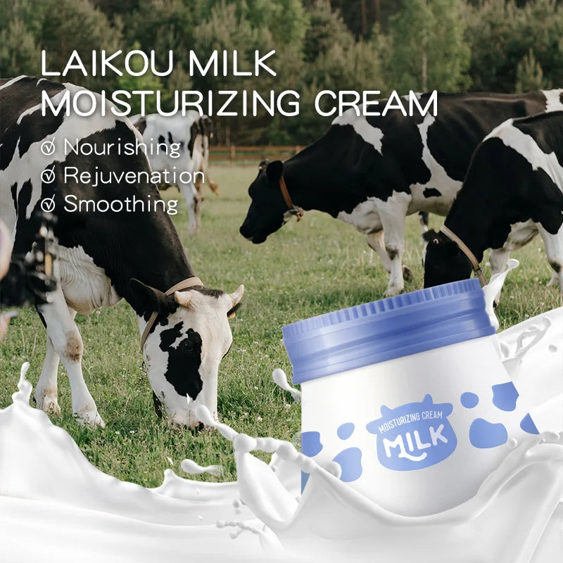 Laikou Milk Moisturizing Cream,Deep Hydration Face Cream with Milk Protein Hyaluronic Acid, Nourishing & Brightening,Lotion 55g Oasis Select