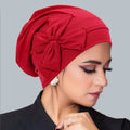 New Muslim Women Inner Hijab Hat Bowknot Turban Indian Bonnet Headscarf Beanies Hair Loss Head Wrap Chemo Cap Turbante Mujer Oasis Select jiuhong