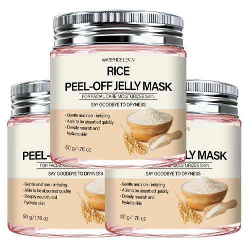 Rice Peel-Off Jelly Mask – Collagen & Hyaluronic Acid Firming Peel-Off Face Mask Oasis Select Sliver 50g