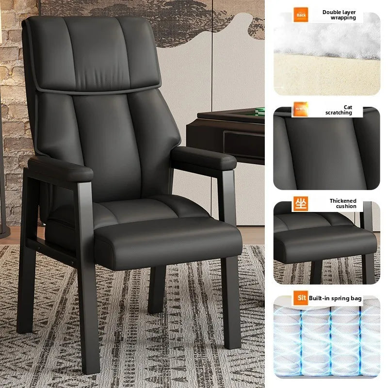 Mahjong Chair Chess Room Seat Comfortable Office Chair Sedentary Conference Chair Oasis Select LIGHT GRAY
