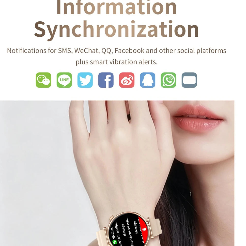 Smartwatch NFC Waterproof Health Monitoring Women Smart Watch Outdoor Sports Wirstband Blue Tooth Call Music Fitness Tracker Oasis Select