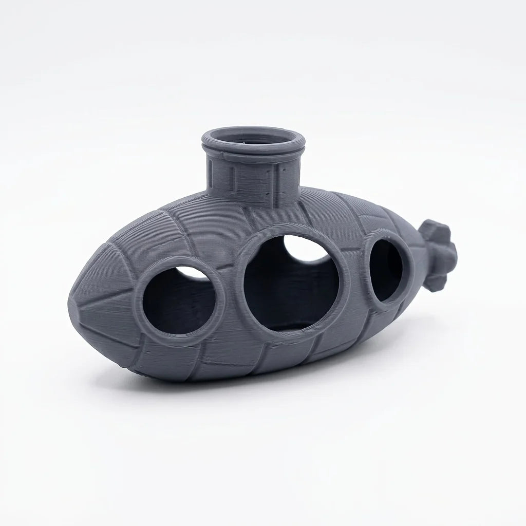 Submarine Fish Tank Decoration Aquarium Decoration The Hiding Place of Small Fish Submarine Excellent Gift for Fish Farming Oasis Select grey