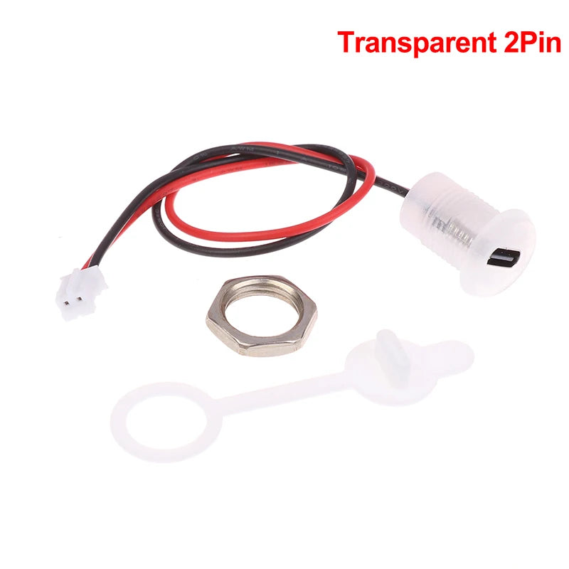 USB-C High Current Charging Socket Female With M11 Nut Snap Lock Plate Type C Waterproof Female Connector Jack C Socket Oasis Select 2Pin Transparent